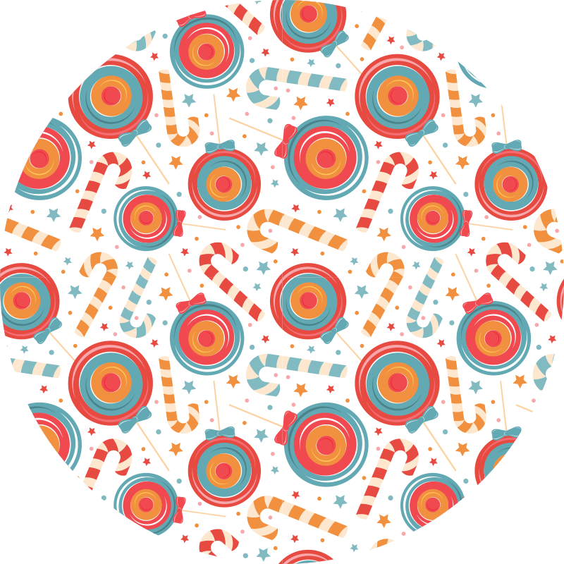 πολύχρωμα γλυκά παιδικό χαλί βινυλίου - TenStickers