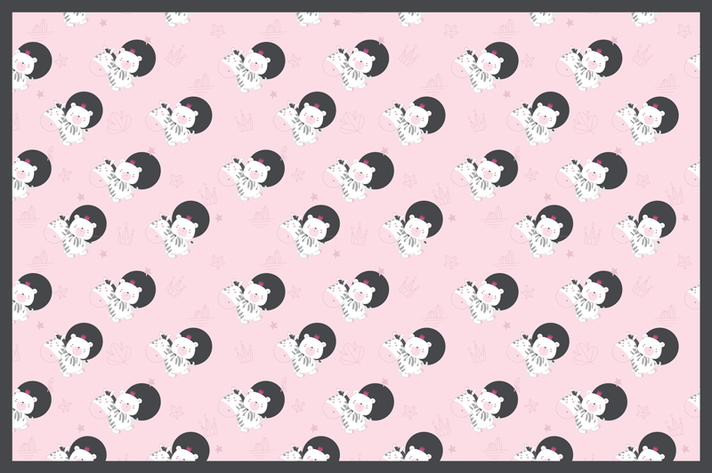 μωρό ζέβρα και κουβέρτα αρκούδας - TenStickers