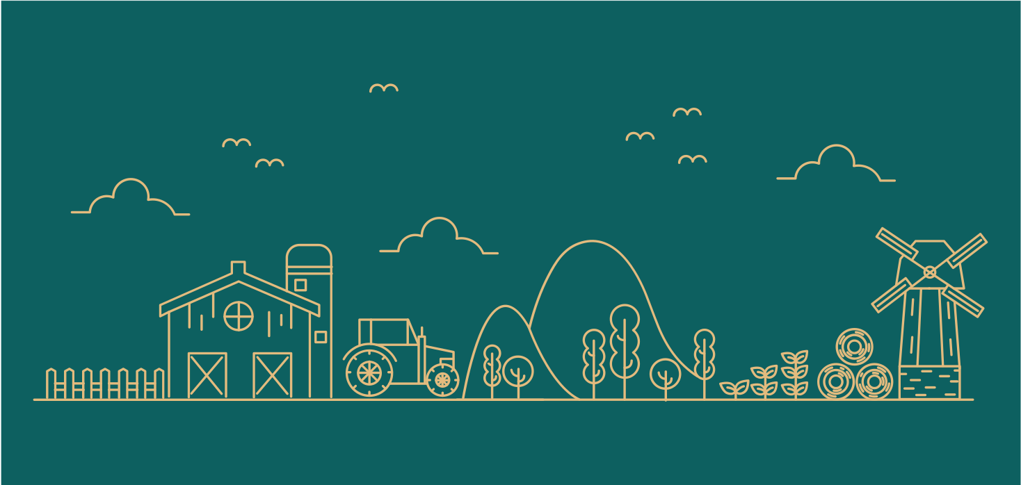 γελοιογραφία τρακτέρ και αγρόκτημα αντικείμενα κουβέρτα ζώων - TenStickers