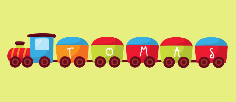 τρένο με χαλί βινυλίου για παιδιά - TenStickers