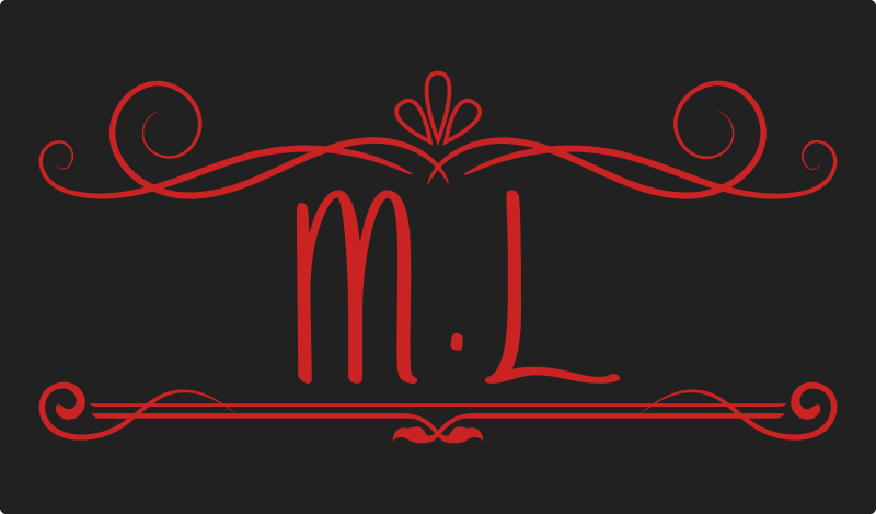 μαύρο και κόκκινο σχέδιο με αρχικό μοντέρνο χαλί - TenStickers