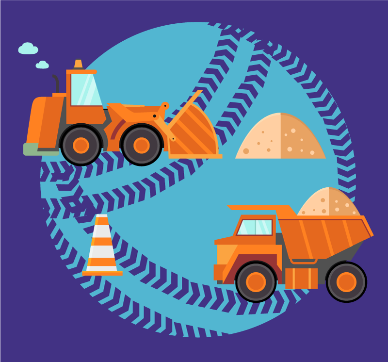 φόρτωση κουβέρτα βινυλίου παιδικών φορτηγών - TenStickers