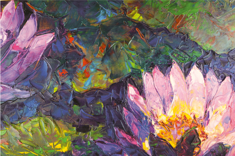 ορθογώνιες σκηνές λωτού floral χαλί βινυλίου - TenStickers