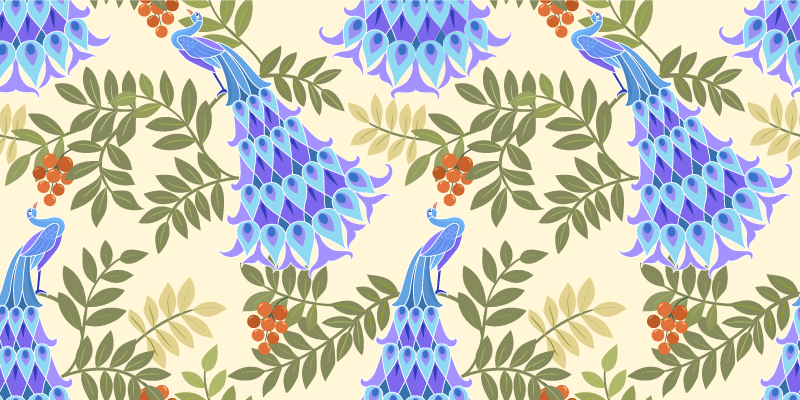 μαγικό φτερό παγωνιού ζωική εκτύπωση κουβέρτα βινυλίου - TenStickers