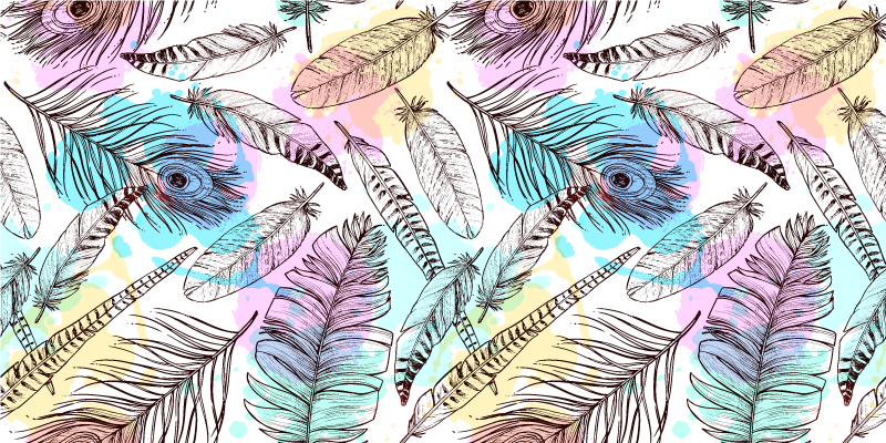 χαλί από βινύλιο με φτερά πουλιών - TenStickers