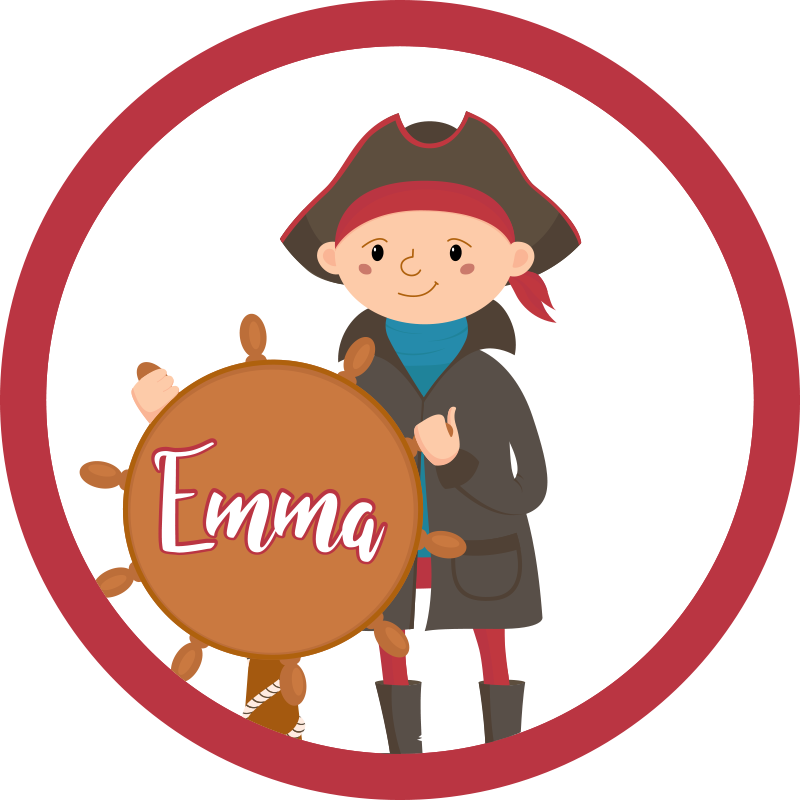 εξατομικευμένη γυναικεία πειρατή εξατομικευμένη χαλί - TenStickers