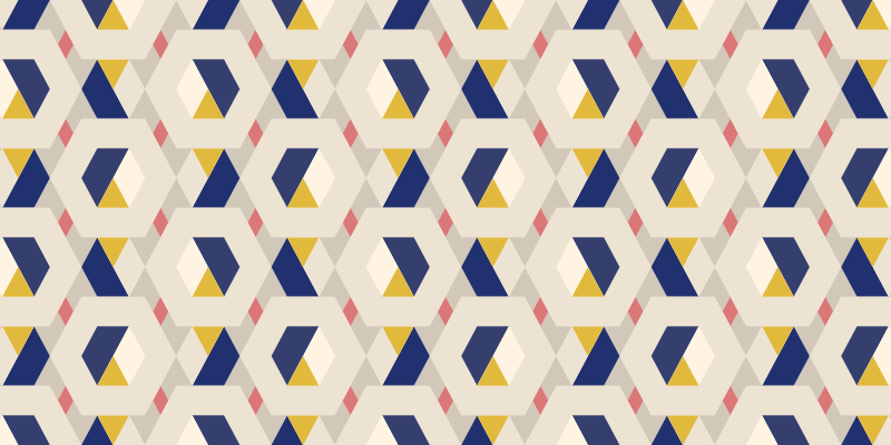 μοντέρνο χαλί εξαγωνικό γεωμετρικό μοτίβο - TenStickers