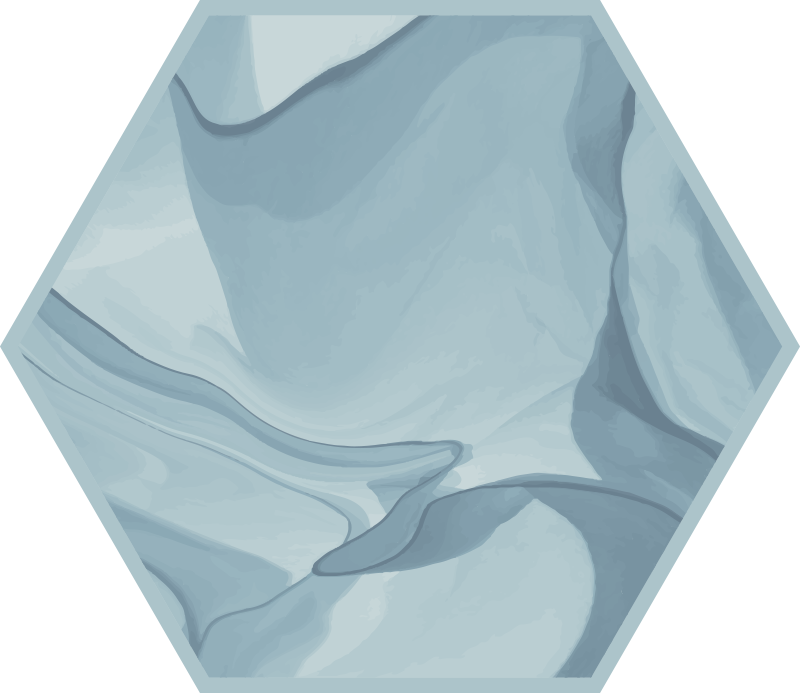 μπλε μαρμάρινο εξάγωνο σχήμα μοντέρνο χαλί - TenStickers