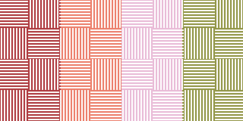 πολύχρωμα ριγέ τετράγωνα γεωμετρικά χαλιά βινυλίου - TenStickers