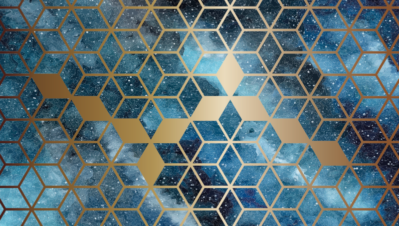 σύγχρονα γεωμετρικά χαλιά γαλαξία - TenStickers