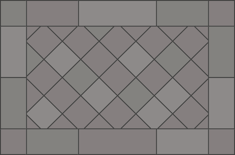 γκρι διαμάντια γεωμετρικά χαλιά - TenStickers