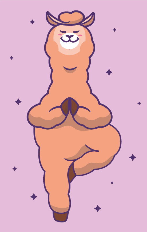 Fitness χαλιά ζώων λάμα - TenStickers