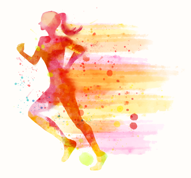 γυμναστήριο που τρέχει μοντέρνο χαλί - TenStickers