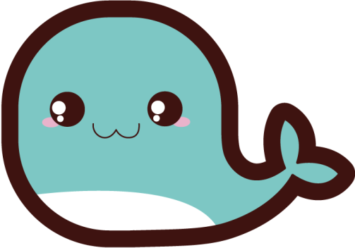 χαλί βινυλίου ζώων φάλαινας anime - TenStickers