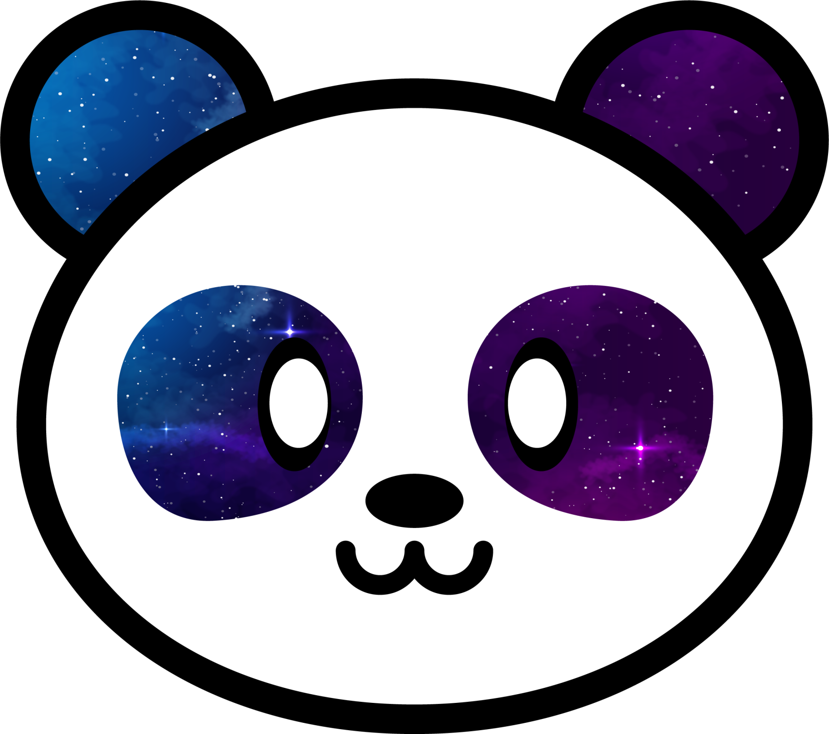 Anime γαλαξία panda ζωικό χαλί - TenStickers