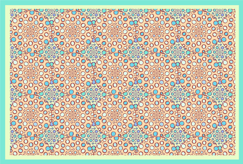 πουά αφηρημένη στροβιλισμού γεωμετρικά χαλιά - TenStickers