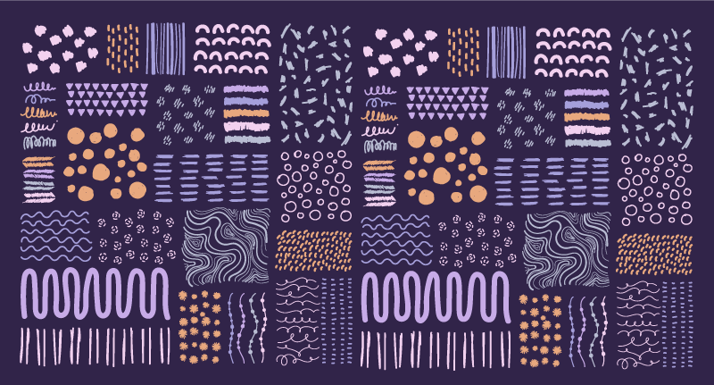 συντάσσονται doodle πουά γεωμετρικά χαλιά - TenStickers