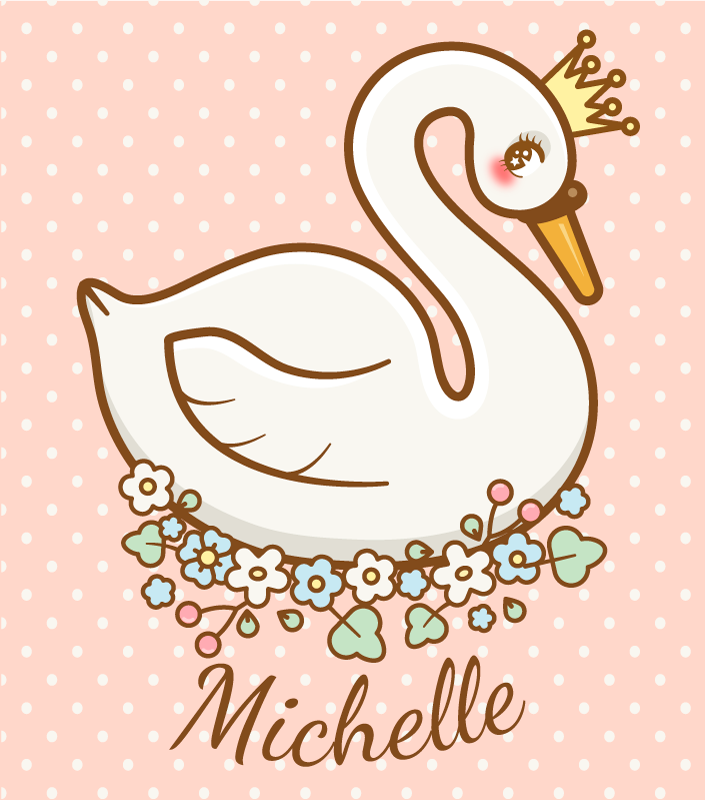 εξατομικευμένο χαλί πριγκίπισσας πουά - TenStickers