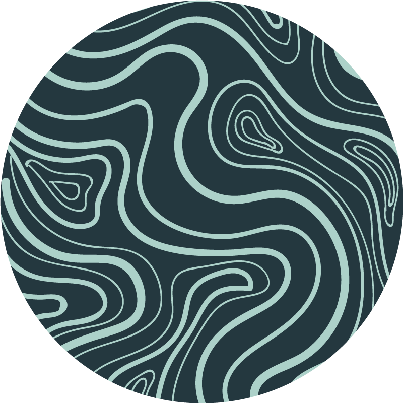 σκούρο πράσινο στρόβιλο σκανδιναβικό χαλί βινυλίου - TenStickers