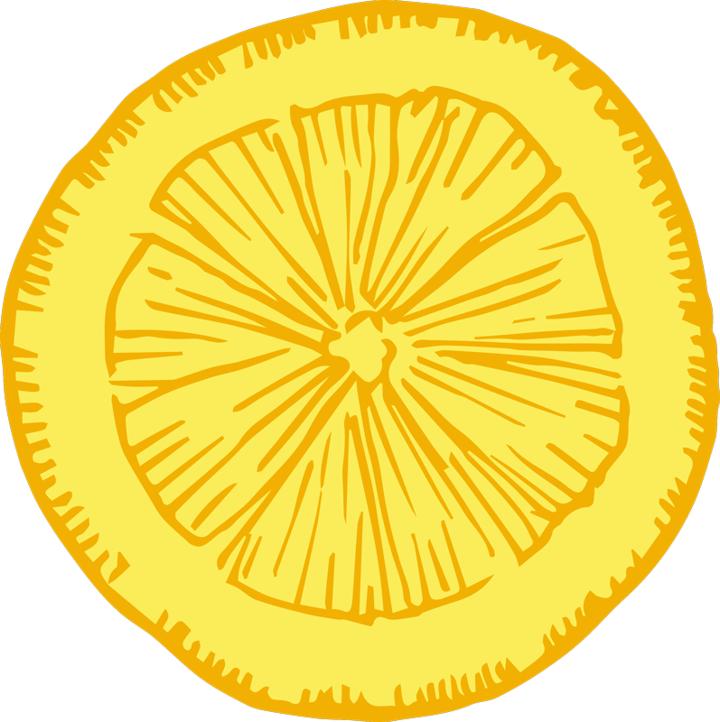 χαλιά κουζίνασ κίτρινη φέτα εσπεριδοειδών - TenStickers