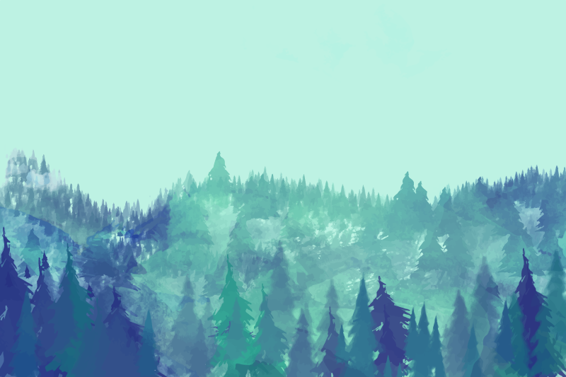 λεπτή γκρι δάσος σκανδιναβικό χαλί βινυλίου - TenStickers