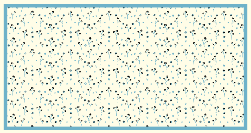 λουλουδάτο μοτίβο σκανδιναβικό χαλί βινυλίου - TenStickers