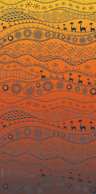 Εθνικό χαλί πολιτιστικά αφηρημένα μοτίβα - TenStickers