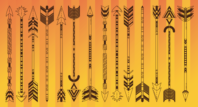 Εθνικό χαλί φυλετικό μοτίβο βέλους - TenStickers