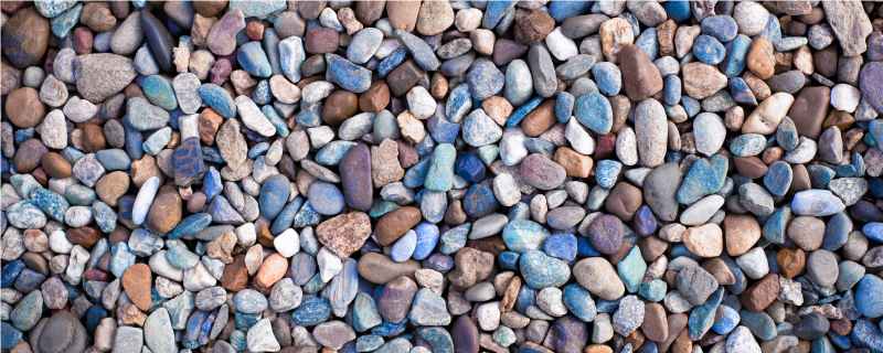 πολύχρωμα χαλί κουζίνας βινυλίου με βότσαλα - TenStickers