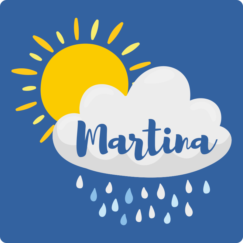 εξατομικευμένη βροχή χαλάκι και ήλιο - TenStickers