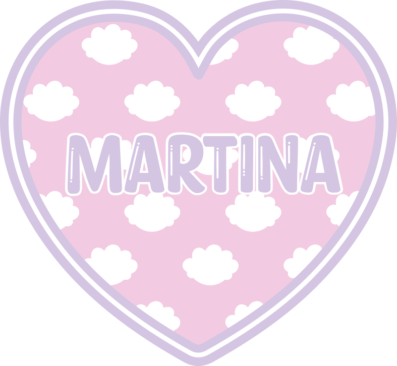 καρδιά στα σύννεφα εξατομικευμένο χαλάκι βινυλίου - TenStickers