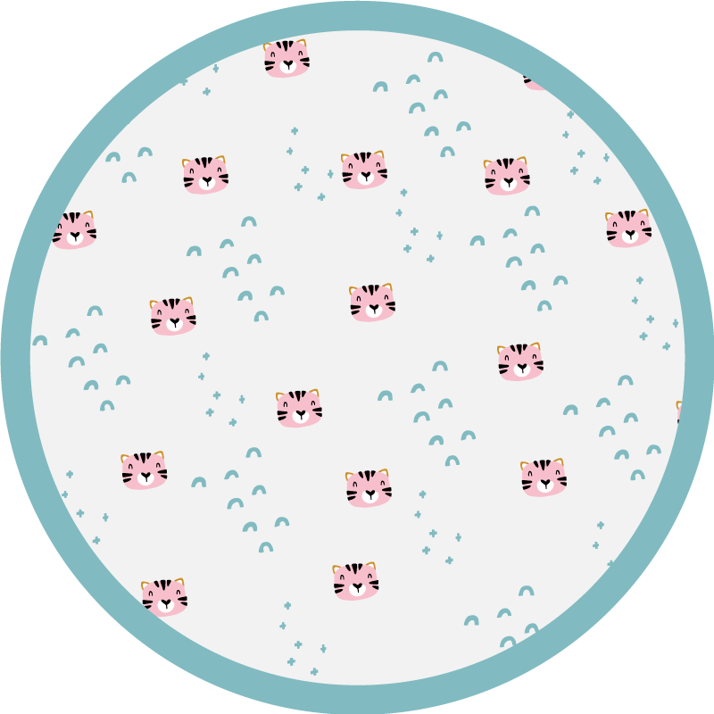 ροζ κουκουβάγια βινυλίου τίγρης και μπλε πουλιών - TenStickers