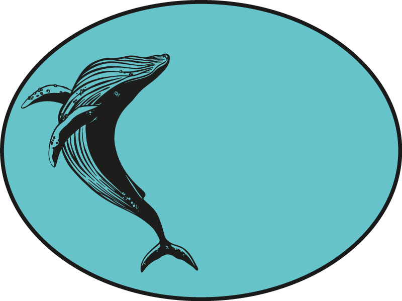 Vintage φάλαινα χαλί ζώων - TenStickers