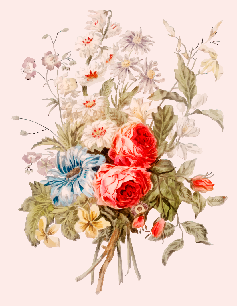 παιωνία μπουκέτο λουλουδάτο χαλί διακόσμηση - TenStickers