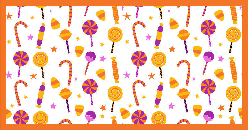 χαλιά κουζίνασ πολύχρωμο σχέδιο καραμελών - TenStickers