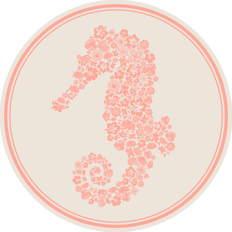 λουλουδάτο χαλί ζώων αλόγων - TenStickers