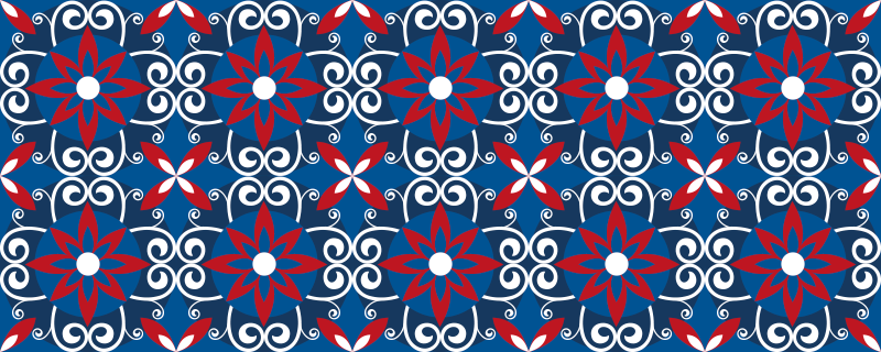 Fleur de lis beija πλακάκι χαλί - TenStickers