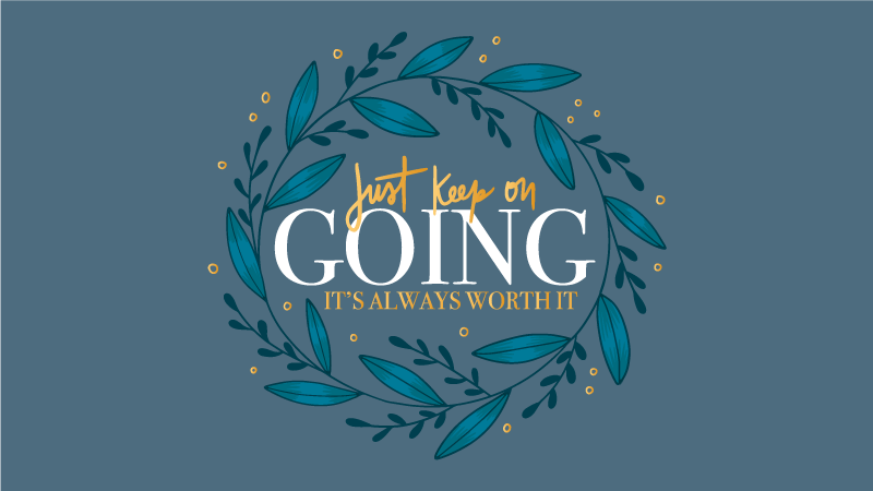 xαλιά βινυλίου με φράσεις απλώς συνέχισε - TenStickers