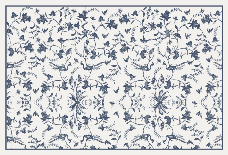 λουλουδάτο μοτίβο λουλουδάτο χαλί - TenStickers