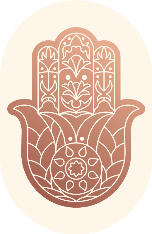 μπεζ χέρι από χαλί εθνοτικής βινυλίου fatima - TenStickers