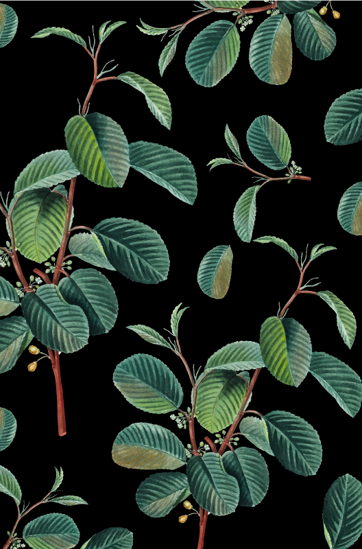 πράσινα κλαδιά χαλί βινυλίου φύσης - TenStickers