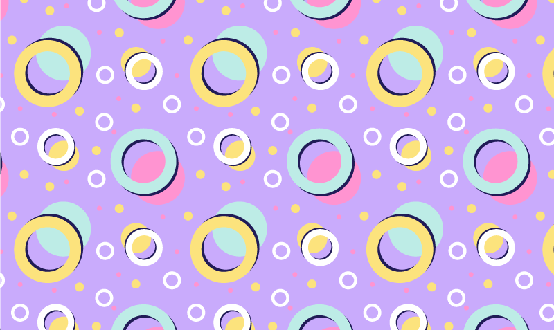 πολύχρωμο κύκλους παιδικό χαλί βινυλίου - TenStickers