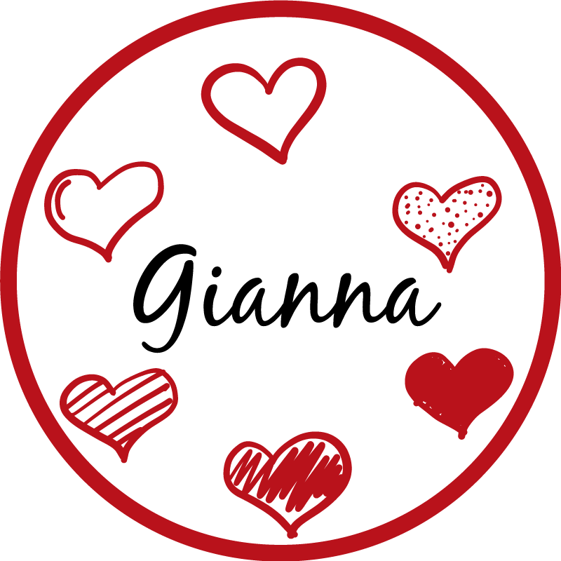 κόκκινες καρδιές με χαλί βινυλίου εφήβων - TenStickers