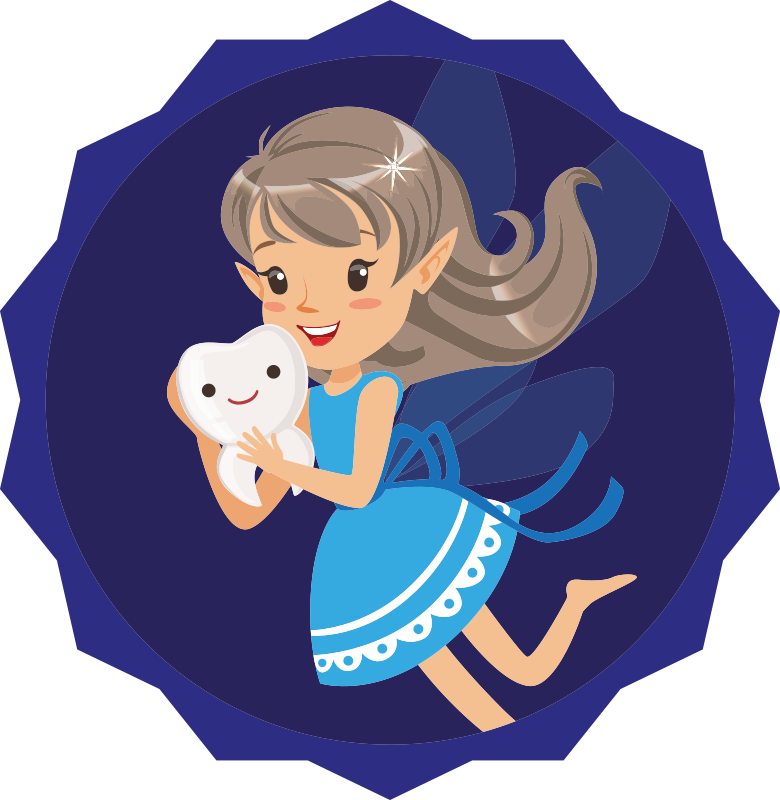 δόντι νεράιδα αγκαλιάζει δόντι παιδική κουβέρτα βινυλίου - TenStickers