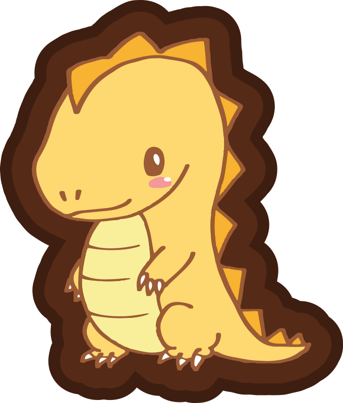 δεινόσαυρος κίτρινο ψηλό χαλί βινυλίου - TenStickers