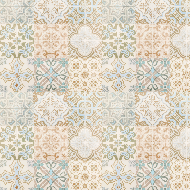 παλιό χαλάκι ισπανικό στιλ πλακάκι χαλί - TenStickers