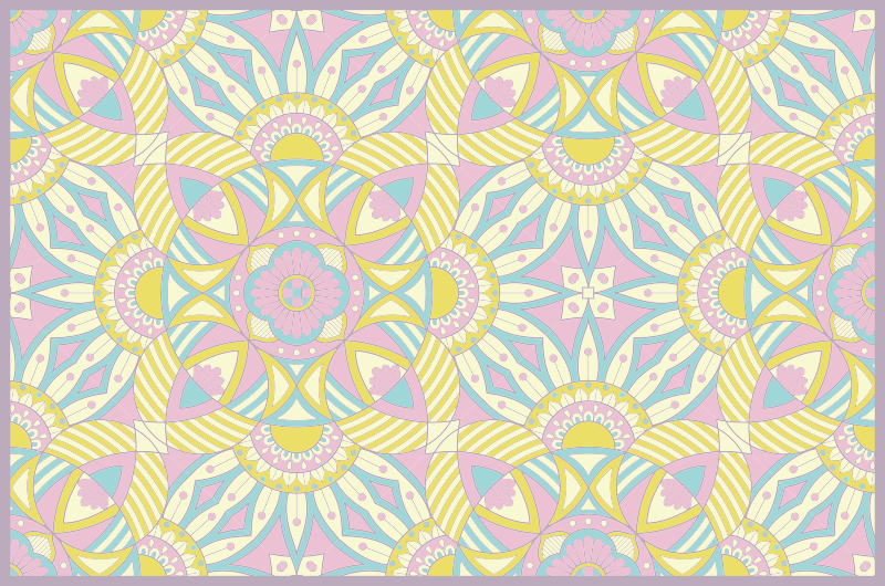 Μάνταλα άνευ ραφής πολύχρωμα πλακάκια δαπέδου κουζίνας - TenStickers