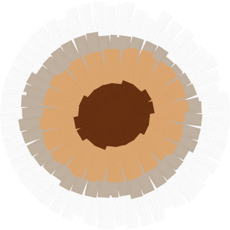 δάπεδο από ξύλο βινυλίου κυκλικό σχέδιο κορμού - TenStickers