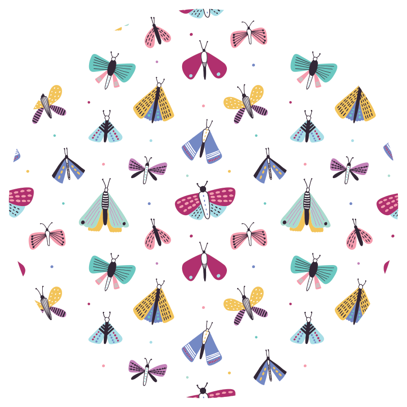 πεταλούδες που φέρουν χαλί ζώων - TenStickers