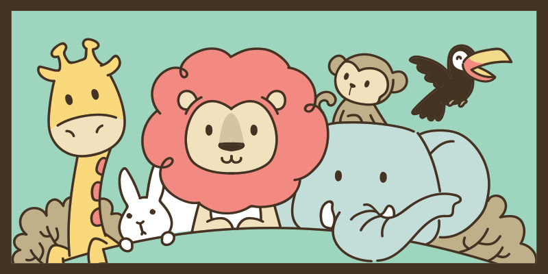 ζωολογικός κήπος χαλί χειροποίητης εκτύπωσης ζώων - TenStickers